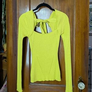 Lovers + Friends Vibrant Yellow Knit Top